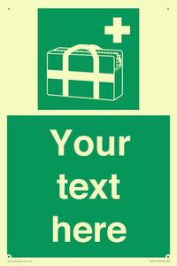 Custom sign safe condition Medical grab bag